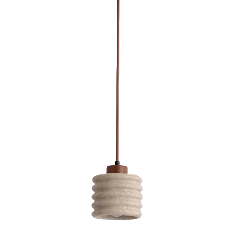 Elara Travertine Beehive Pendant Light | Celestre