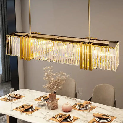 Bira Linear Fringe Crystal Chandelier L 200 cm 12 Lights | Celestre