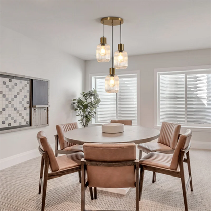 Kima Fluted Cluster Cylindrical Pendant Light | Celestre