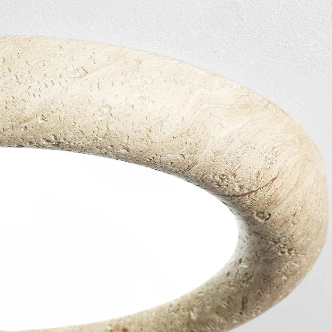Erzo Round Travertine Ceiling Light | Celestre