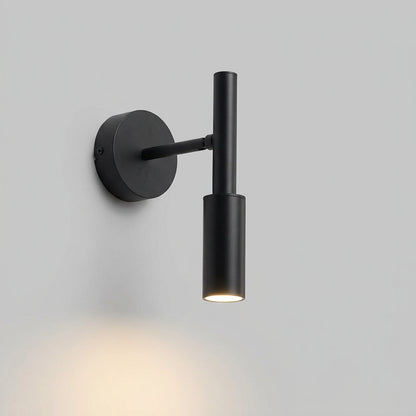 Senni Minimalist Brass Cylinder Up Down Wall Light Black | Celestre