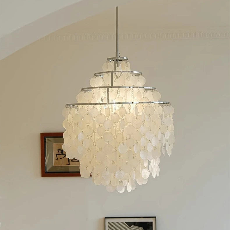 Evell Round Shell Chandelier Four Layers-D50cm | Celestre