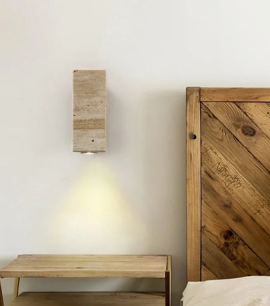 Sirva Yellow Travertine Wall Light | Celestre