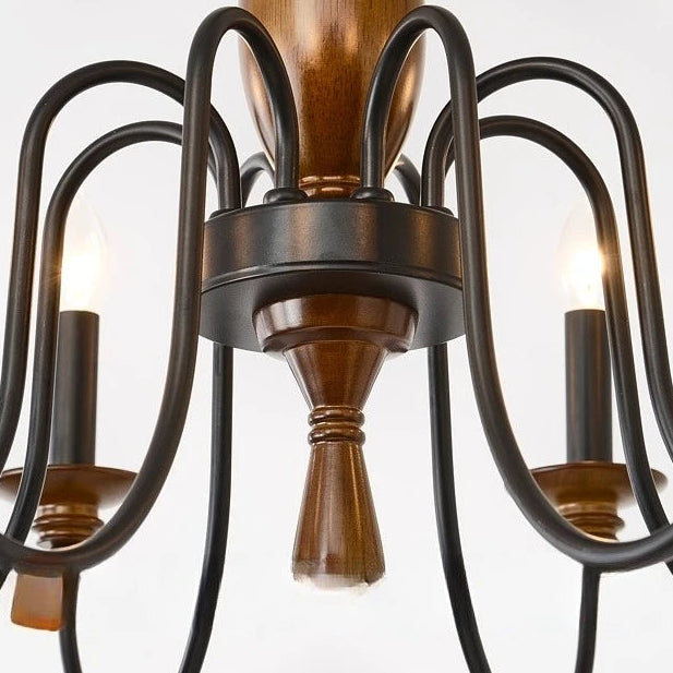 Avix Wooden Candelabra Chandelier | Celestre