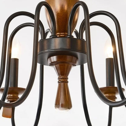 Avix Wooden Candelabra Chandelier | Celestre