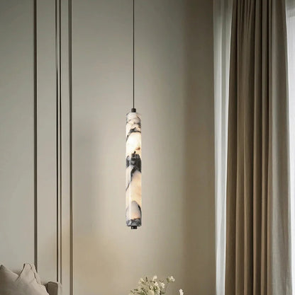Vare Cylindrical Stone Pendant Light | Celestre