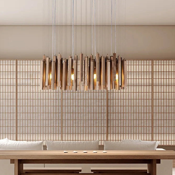 Azera Retro Wood Chandelier | Celestre