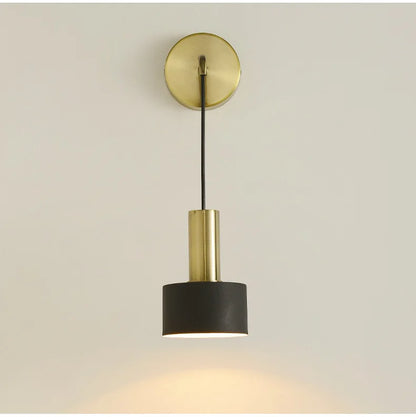 Yarvo Modern Metal Cylinder Pendant Wall Light Black | Celestre