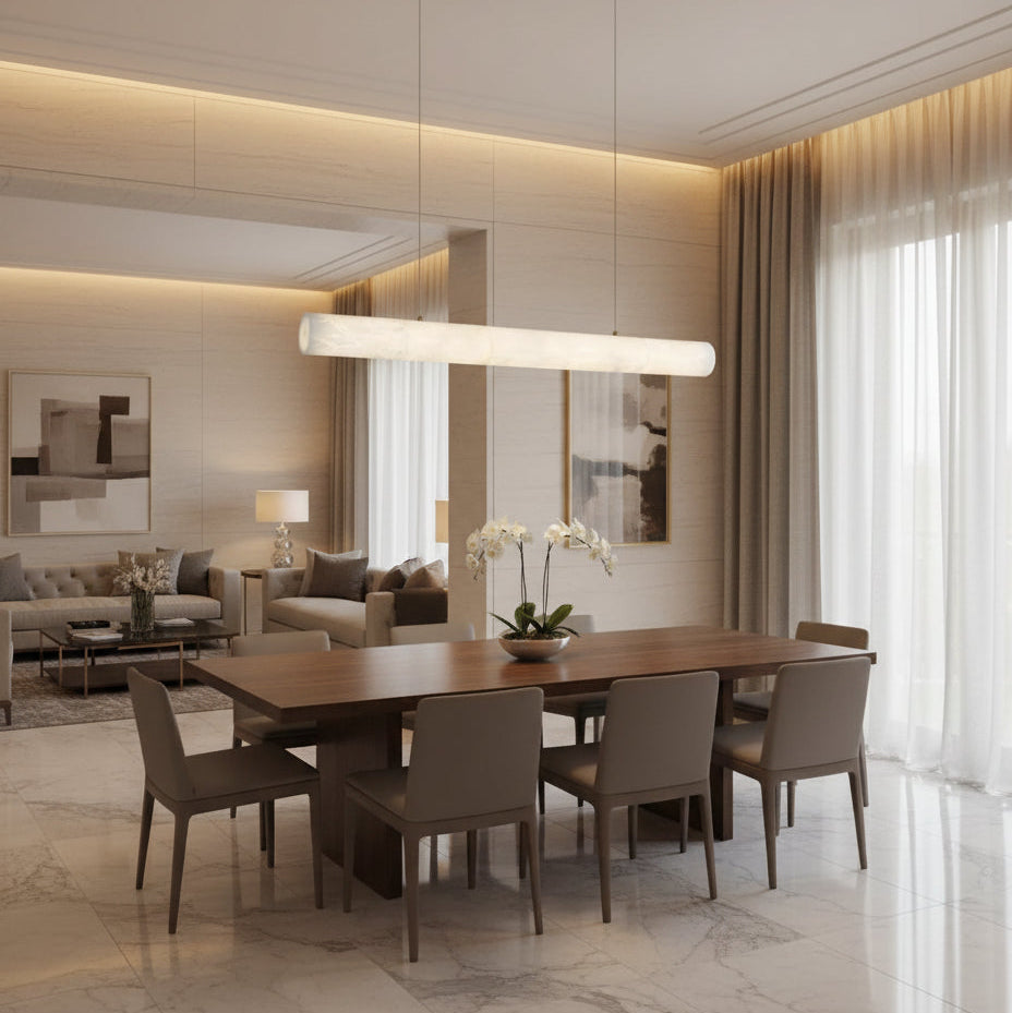 Javel Marble Cylindrical Chandelier 200 cm | Celestre