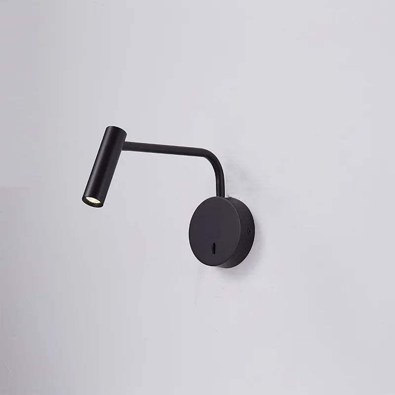 Lezo Swing Arm Tubular Wall Light Black | Celestre