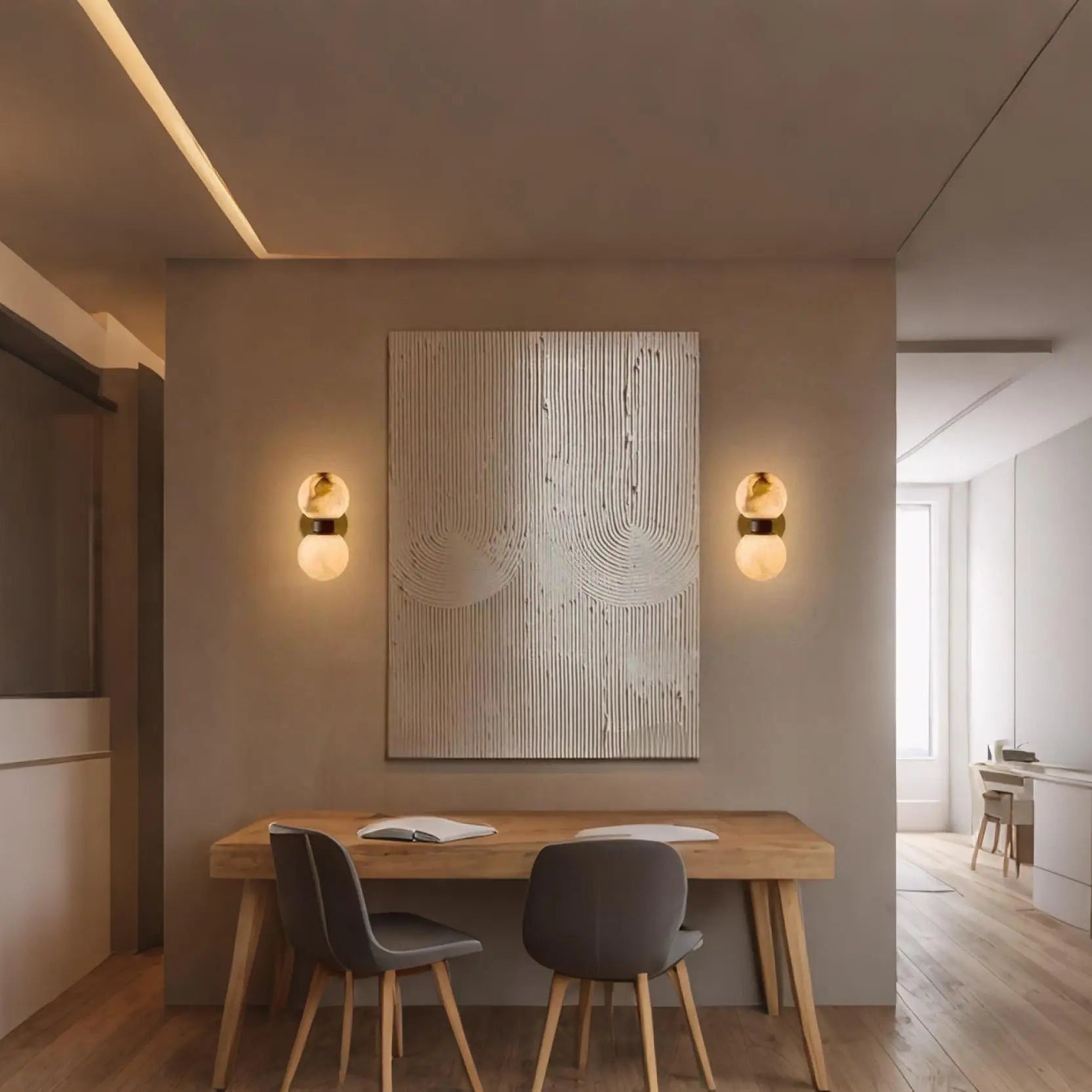 Lysa Alabaster Hourglass Wall Light | Celestre