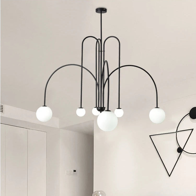 Niva Nordic Swoop-Arm Chandelier | Celestre