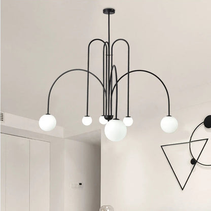 Niva Nordic Swoop-Arm Chandelier | Celestre