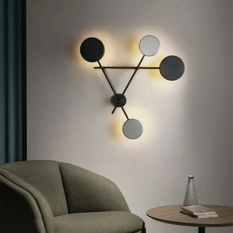 Elvu Constellation LED Wall Light Grey-Black W 83 x H 65 cm | Celestre