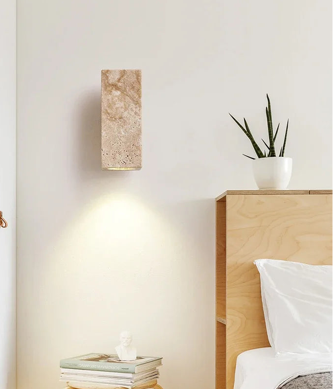 Sirva Yellow Travertine Wall Light | Celestre
