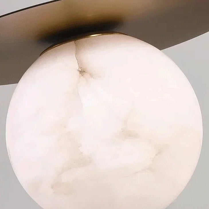 Slix Alabaster Sphere Disk Pendant Light | Celestre