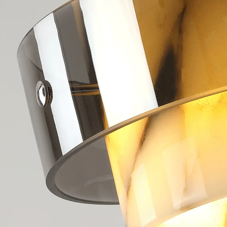 Qivo Cylindrical Marble Pendant Light | Celestre