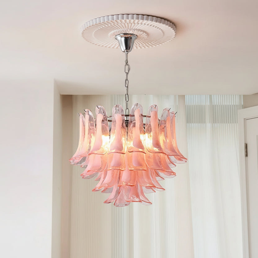Feno Mid Century Glass Petal Chandelier Dia65cm-4 layers | Celestre