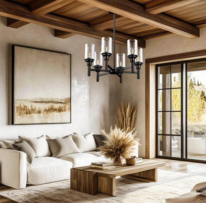 Mera Wagon Wheel Round Chandelier | Celestre