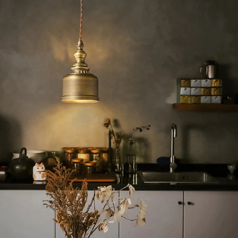 Ilvar Vintage Copper Mini Pendant Light Bell | Celestre