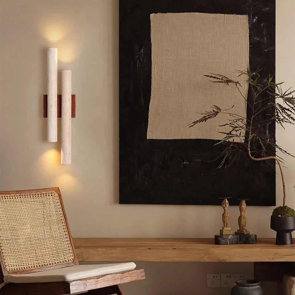 Enzo Travertine Duo Wall Light | Celestre