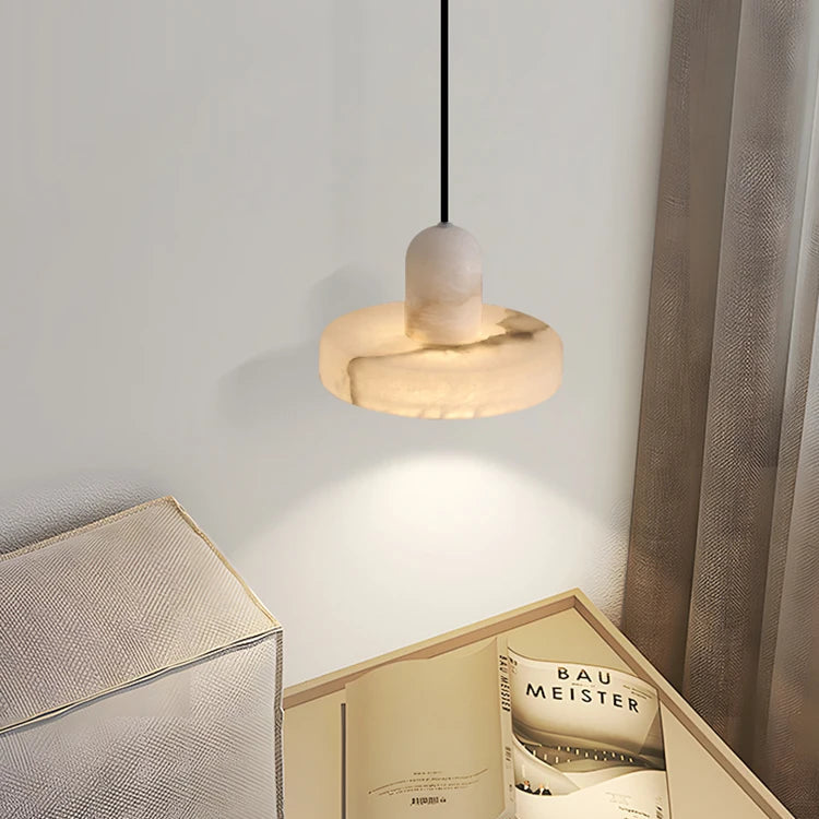 Vexa Cap Alabaster Pendant Light | Celestre