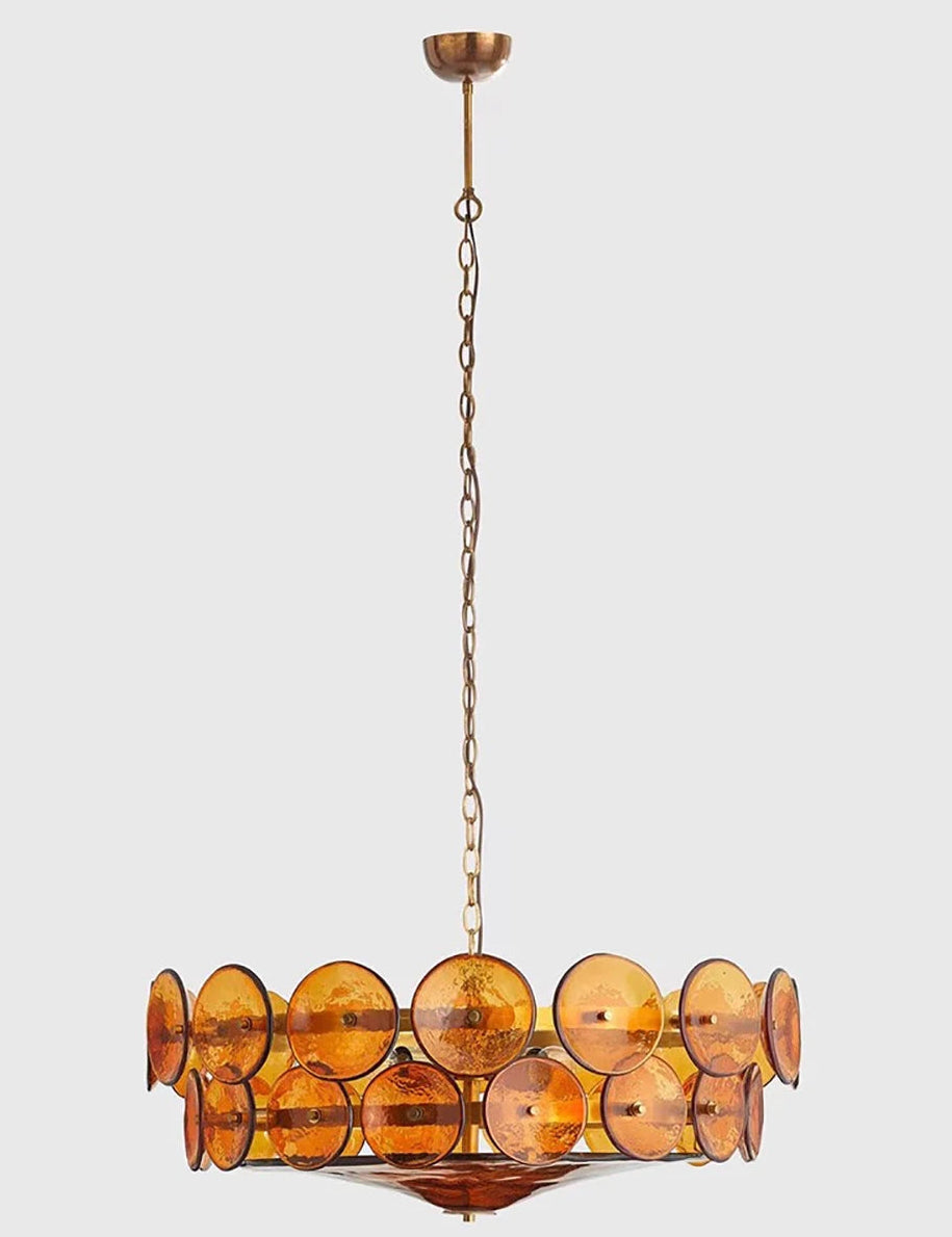 Evian Mid Century Glass Chandelier | Celestre