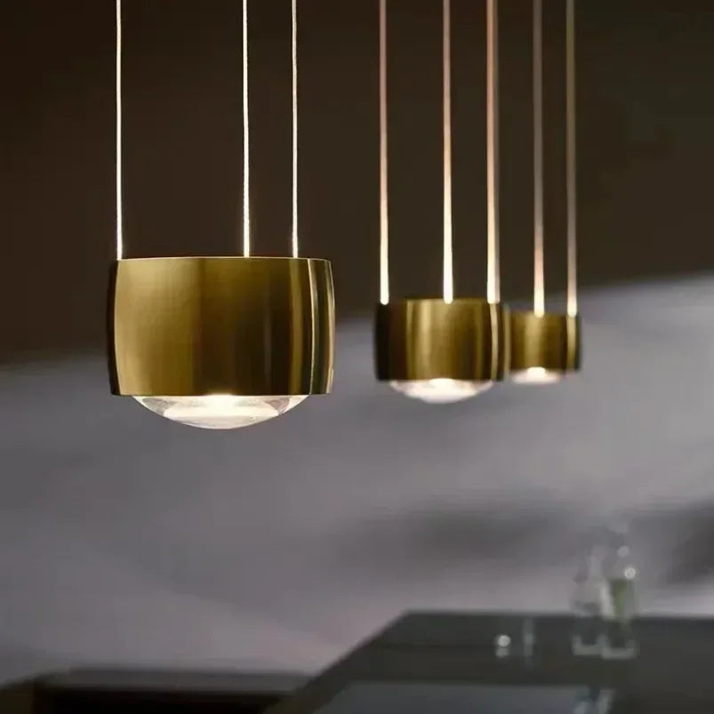 Mavri Minimalist Lens Drum LED Pendant Light | Celestre