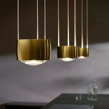 Mavri Minimalist Lens Drum LED Pendant Light | Celestre