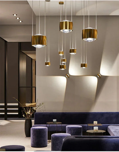 Mavri Minimalist Lens Drum LED Pendant Light | Celestre