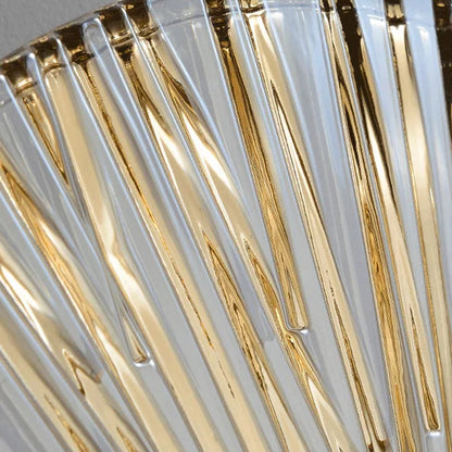Erel Ribbed Layered Round Wall Light | Celestre