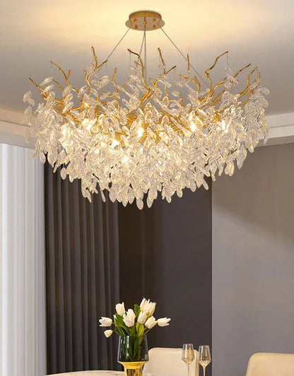 Liora Gold Crystal Chandelier 60 cm | Celestre