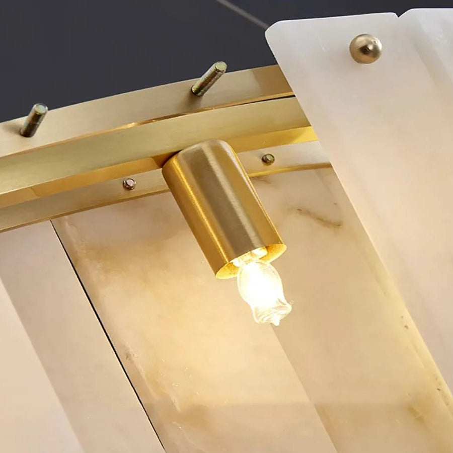 Nolix Linear Alabaster Slab Chandelier | Celestre