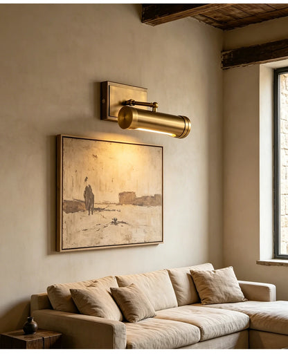 Ondra Vintage Gold Adjustable Picture Wall Light | Celestre