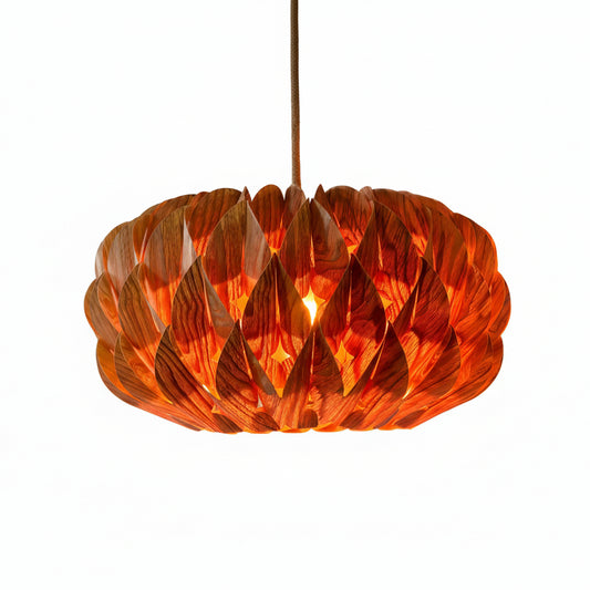 Gris Japandi Veneer Pendant Light | Celestre