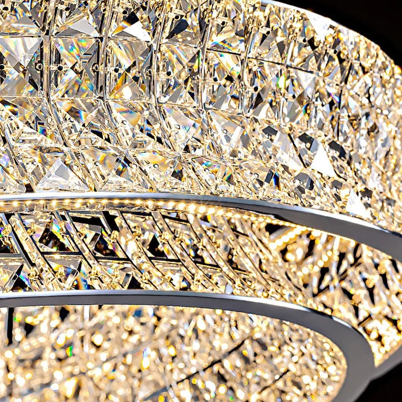 Dril Crystal Prism Ring Chandelier | Celestre