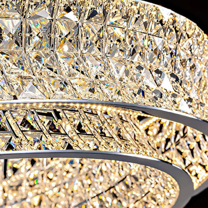 Dril Crystal Prism Ring Chandelier | Celestre
