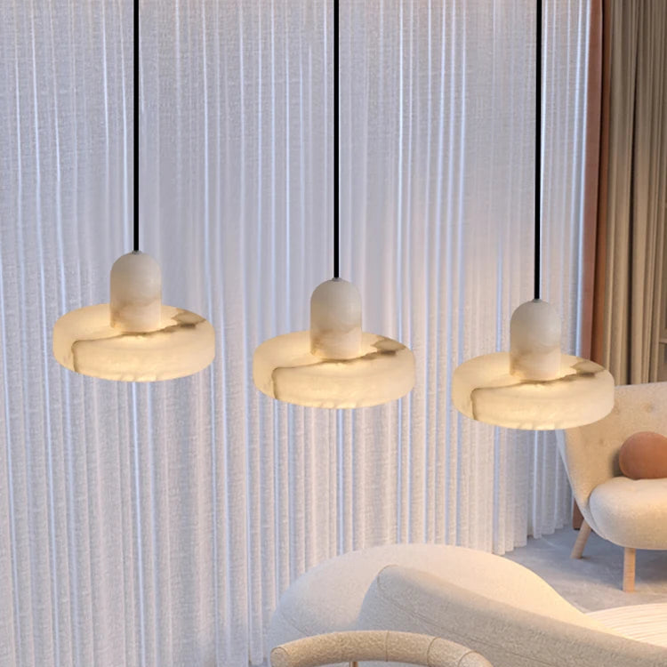 Vexa Cap Alabaster Pendant Light | Celestre