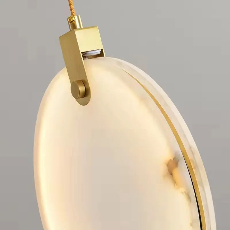 Lenzi Spanish Alabaster Disc Chandelier | Celestre