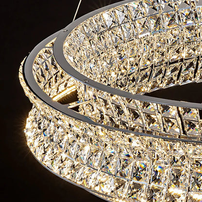 Dril Crystal Prism Ring Chandelier | Celestre