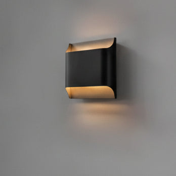 Bini Curved Rectangular Wall Light Black D 20 cm x H 20 cm | Celestre