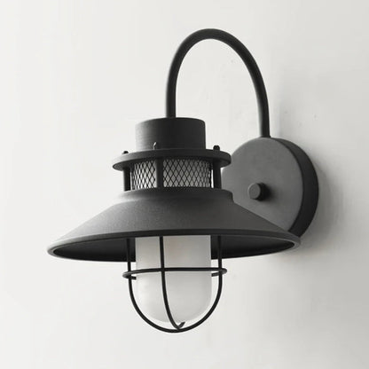Duxi Outdoor Gooseneck Wall Light Black | Celestre