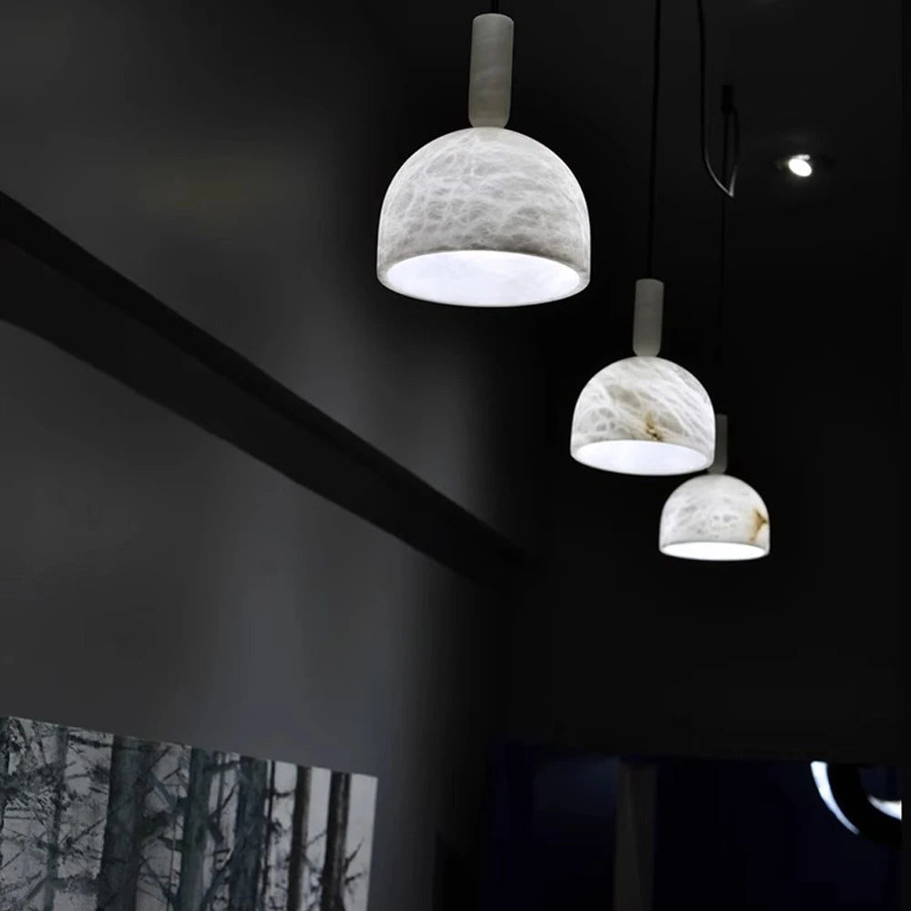 Vesa Alabaster Dome Pendant Light | Celestre