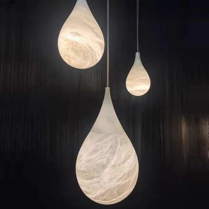 Fyna Alabaster Teardrop Pendant Light | Celestre