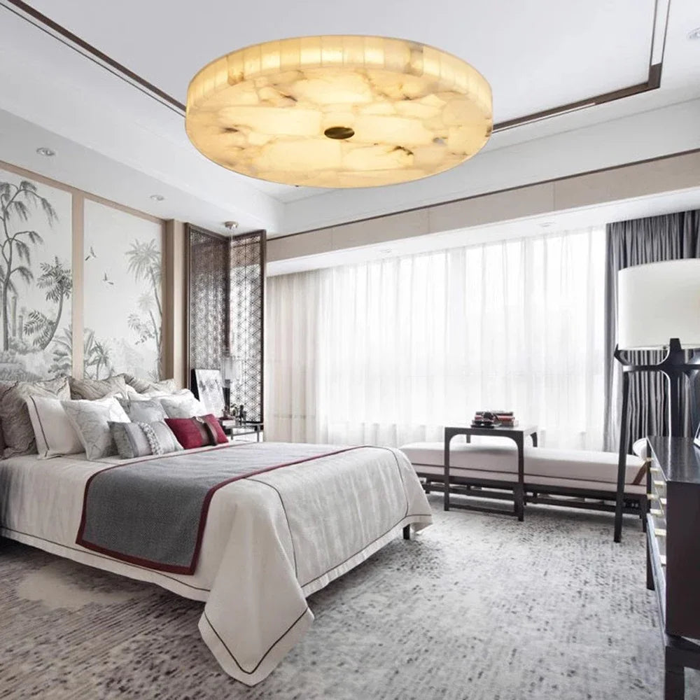 Rilix Alabaster Circular Ceiling Light | Celestre