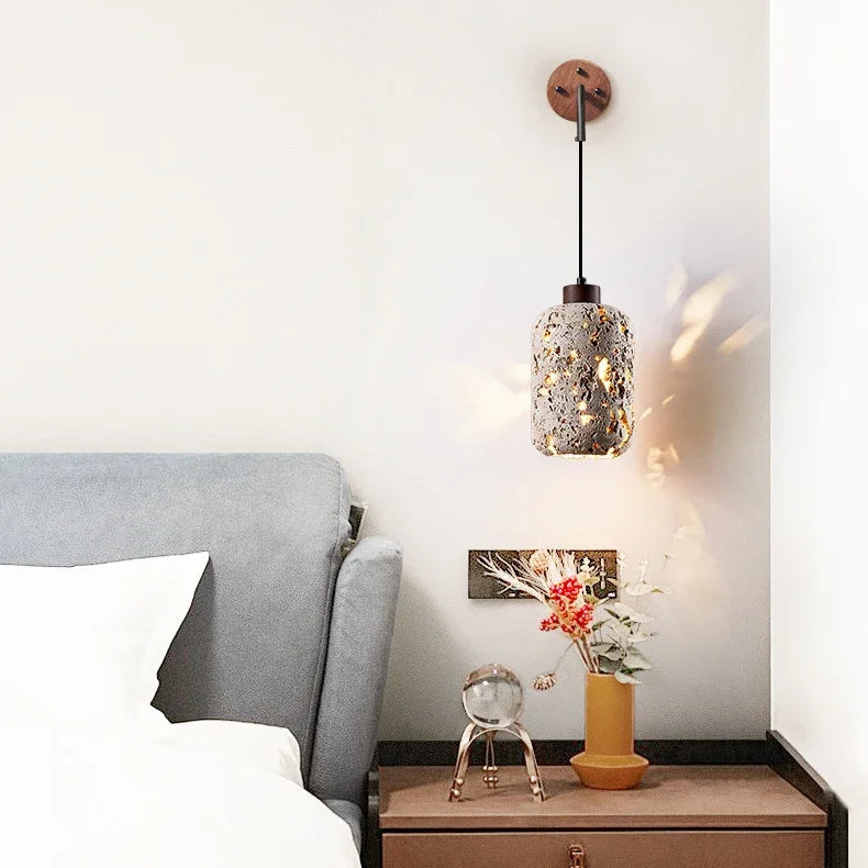 Neva Travertine Cylindrical Wall Light | Celestre