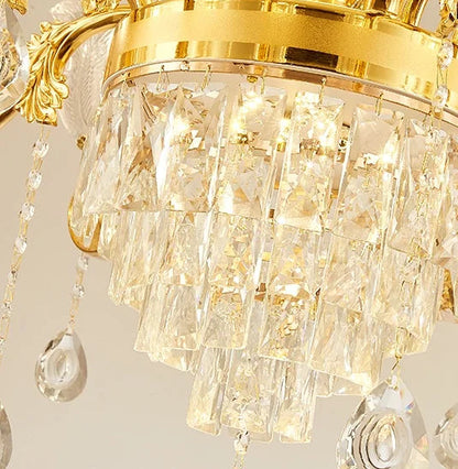 Daro Floral Tiered Crystal Chandelier | Celestre