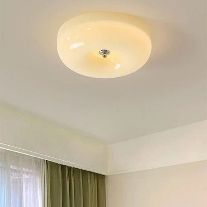 Cevor Bauhaus Glass Ceiling Light Milk Yellow | Celestre