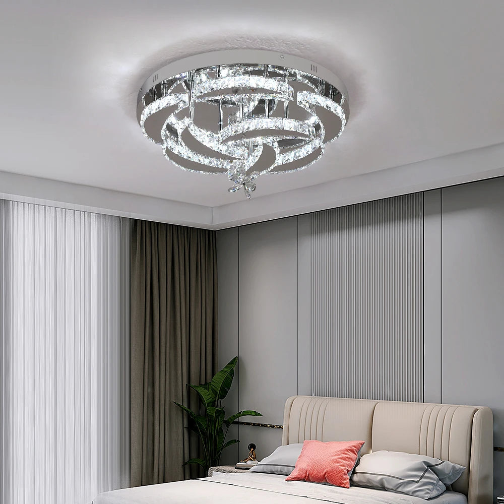 Enli Crystal Led Chandelier 1 Flower | Celestre