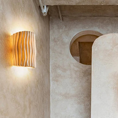 Kyra Fluted Wavy Bi Directional Wall Light | Celestre